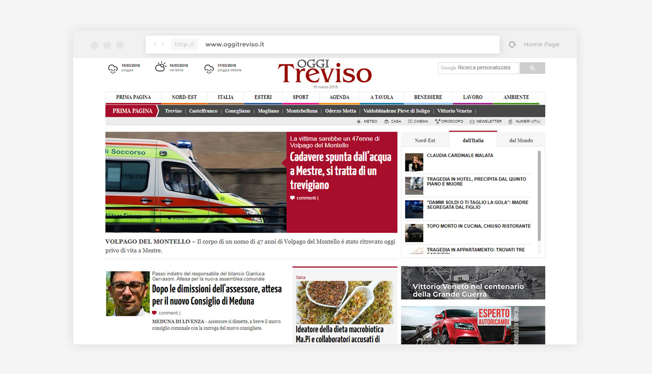 Quotidiano online OggiTreviso