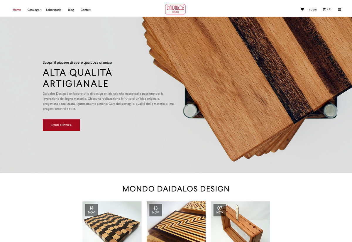 Daidalos Design ecommerce project